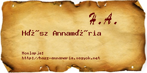 Hász Annamária névjegykártya