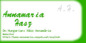 annamaria hasz business card